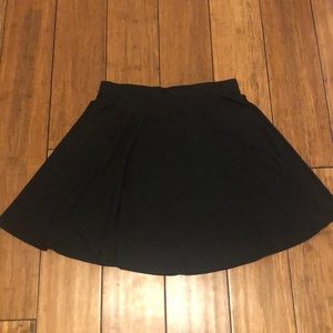 Black jersey skirt
